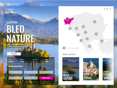 Fame Tour Operator website design ui ux web design website