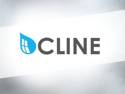 Cline Window Washing Logo branding cline identity logo warren strategies window washing
