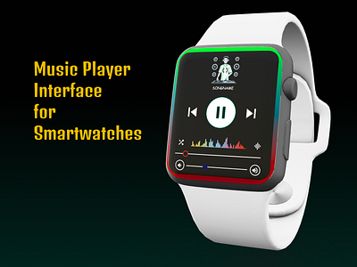 Music Player Interface for Smartwatches audio player clean ui colorful concept design interface music player simple clean interface smartwatch ui ui ux ui design uidesign uiux user interface design ux ux ui ux design uxui watch interface