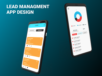 Lead management app design