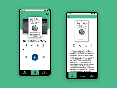 Audiobook interface app app design audiobook audiobooks clean ui concept concept design design flat interface mobile app design mobile ui simple clean interface ui ux