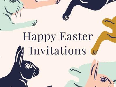 New Easter 2019 invitation templates bunny design resources easter 2019 easter invitations easter newsletter egg hunt newsletter photoshop template resources