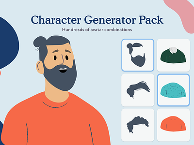 Avatar Character Male Generator PSD avatar beard character generator cool craftrick design resources generator graphics hipster illustration illustration art inspiration photoshop resources vector