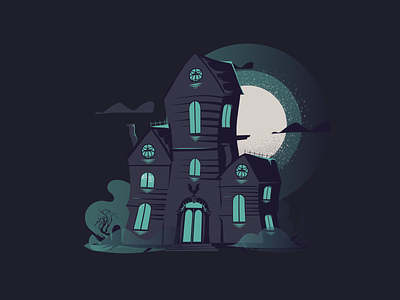 Halloween Haunted House 2019 cool craftrick design resources halloween illustration illustration art inspiration minimal simple spooky vector vectors