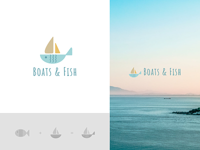 Logo Concept app boat boat logo branding colors fish fish logo icon interface logo minimalist logo typography ui ux vector