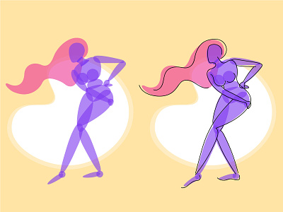Figure Study body character character design color colors design female feminine figure figure drawing girl graphic design hair hello dribble illustration motion pink pose rhythm ui