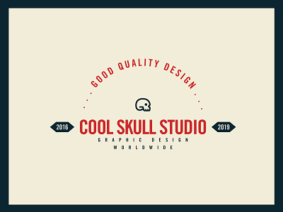 Vintage Cool Skull Studio Logo