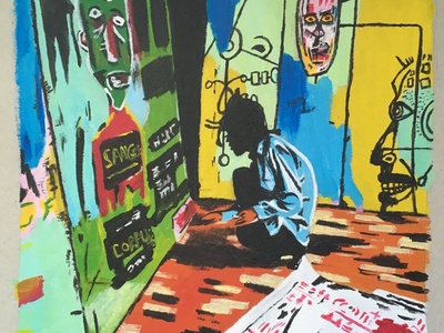 Basquiat Color Work basquiat painting paintings