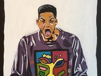 Fresh Prince Color Work illustration painting paintings tv series will smith