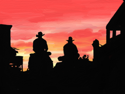 Django Unchained Color Work artrage artrage painting coloful django django unchained movie painting paintings sunset tarantino