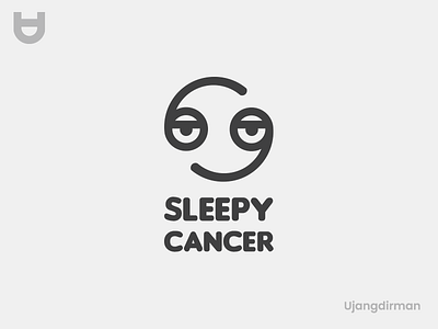 Sleepy Cancer Logo brand branding business design flat logo logo design minimal modern