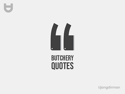 Butchery Quotes Logo brand branding business design flat logo logo design minimal modern vector