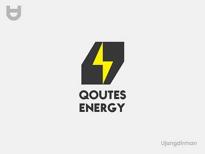 Quotes Energy Logo brand branding business design flat logo logo design minimal modern vector