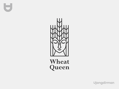 Wheat Queen Logo bakery logo brand branding business design logo logo design minimal modern queen wheat