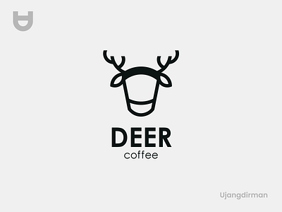 Deer Coffee Logo brand branding business coffeeshop deer design flat logo logo design minimal modern