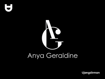 Anya Geraldine Logo brand branding business design flat lettermark logo logo design minimal modern