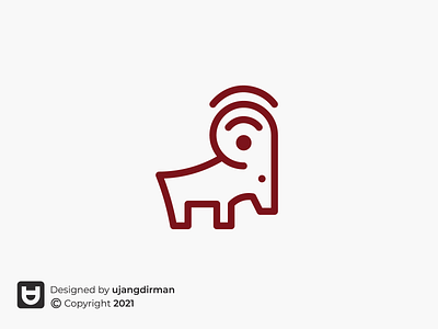 Ram Signal Logo animal brand design flat logo logo design minimal modern