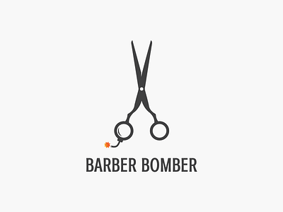 Barbershop Bomber Logo barber barbershop branding business design flat logo logo design minimal modern