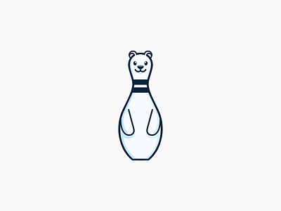 Polar Bowling Logo animal bowling design graphic design logo logo design minimal vector