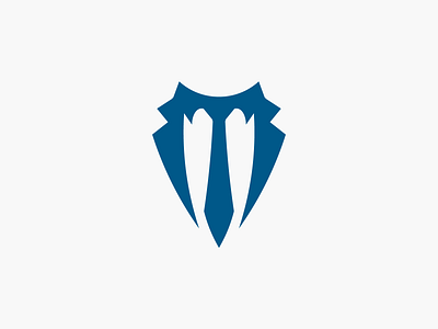 Trident Boss Logo business company design flat logo logo design minimal modern trident tuxedo