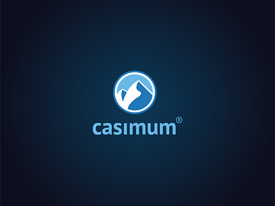 Casimum Logo balance blue blue logo branding darkblue design harmony icondesign illustration logo logo 2d logodesign logodesigner male logo mountain mountain logo pillow pillow brand power vector