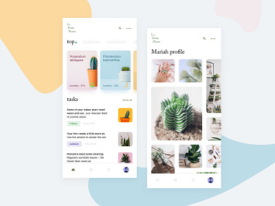 La Petite Plante - Plant Watering App app app design clean design mobile plant ui ux