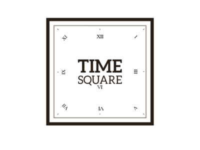 Time Square Logo artwork branding concept design flat icon illustration logo typography