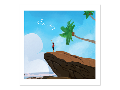 Beach Illustration art artwork beach design graphics illustration vector