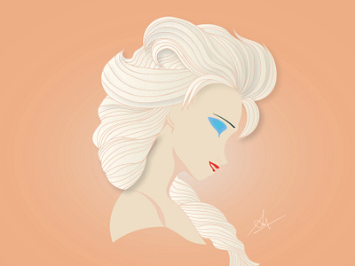 Elsa - Ilustration art artwork design disney elsa graphics illustration illustration art line art minimal vector