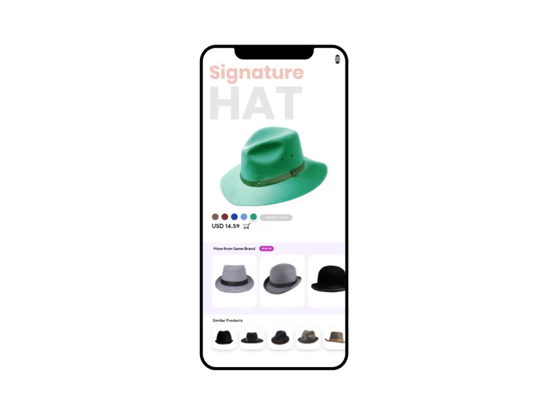 Hat Shop App Ui