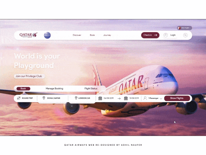 Qatar Airways Web airways animation artwork branding concept ecommerce business ecommerce design graphics icon illustration landingpage qatar qatarairways redesign redesign. ui uidesign uxdesign website websites