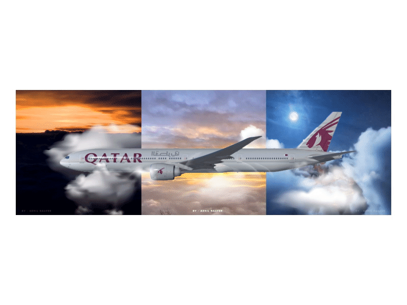 Qatar Airways Lively Cloud Image aftereffects animation clouds design graphics illustration inclouds layout live minimal motion sky sunset timelapse travel traveling travelling video