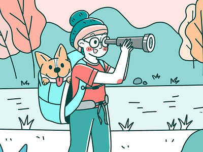 New Shot - 05/16/2019 at 03:07 PM adventure dog girl illustration