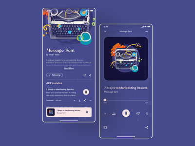 Revamping Spotify's Podcast Page app design application application design message mobile mobile app music playback podcast podcast app sent spotify ui ux