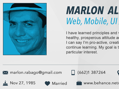 Marlon Resume 2014 cv design designer resume web