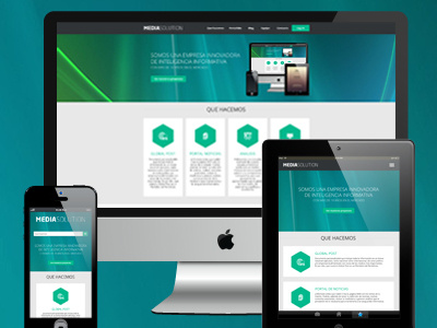 Media Solution - Website design flat responsive ui ux website
