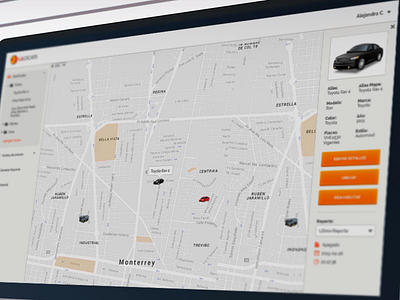 uLocate - Car Location application car location ui ux web