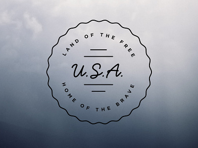 Land of the Free home of the brave land of the ffree logo seal usa wordmark