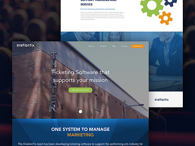 Website for Ticketing Software Company arts corporate entertainment tickets ui design web design website