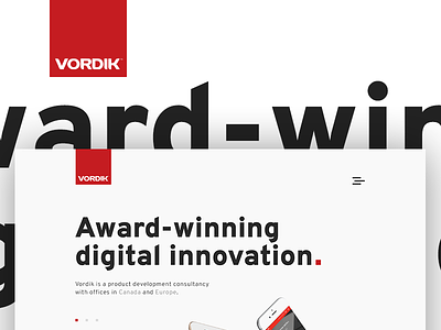 Sneak Peak at the New Vordik agency homepage interactive toronto uiux web design website