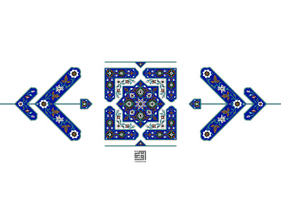 Islamic tiles design flat illustraion islamicart tiles vector