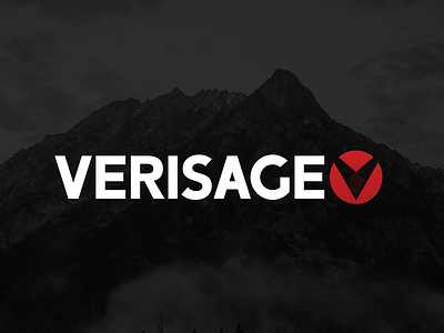 VERISAGE Logo Signature branding logo red type typography verisage