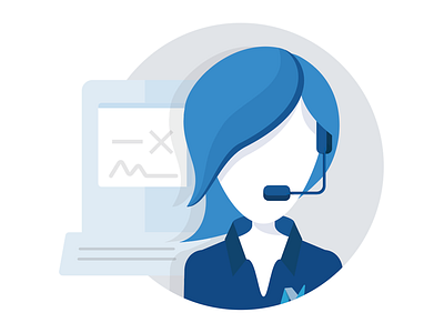Nav Customer Representative Icon blue customer icon illustration nav representative