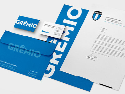 Gremio Stationary blue branding futebol gremio porto alegre soccer stationary