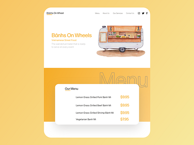Banhs On Wheels. food design food truck product design ui ux web design website
