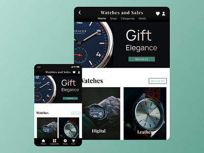 Watches E-commerce app e commerce mobile design product design ui ux ux design web design