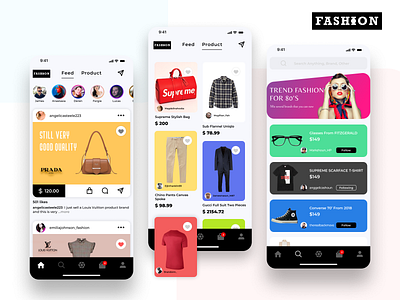 Social Media For Sell/Buy Brand Fashion android app design branding clean design dribbble fashion feed figma illustration instagram ios payment product design typography ui ux