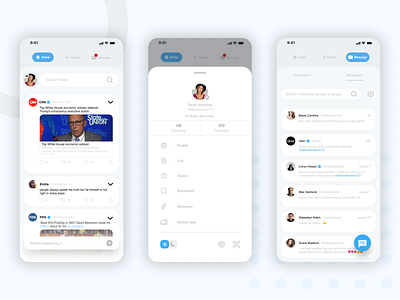 Twitter Redesign app challenge clean design dribbble figma ios product design redesign twitter ui uplabs ux