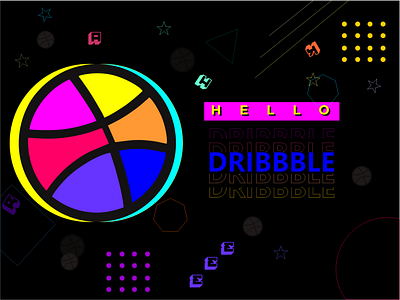 Hello Dribbble Mode Dark