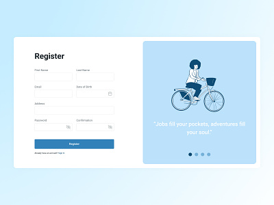 Simple Travel Register Web clean design register register form register page simple design website website design